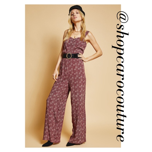 SAGE THE LABEL, Wide Leg Jumpsuit, Maroon - multiple sizes - Picture 5 of 8